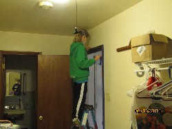 Kirsten Basco Setting Up for Paint Job